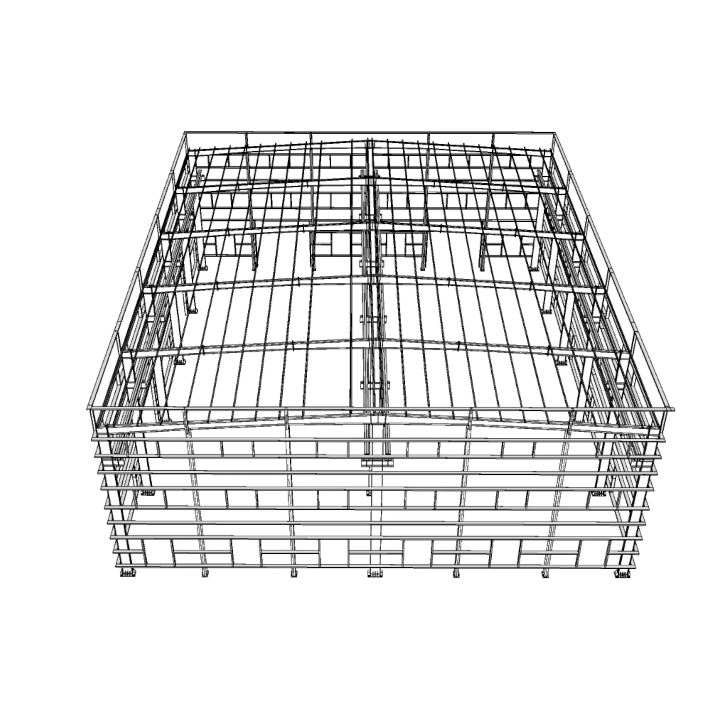 China Wholesale Customized ISO CE Steel Structure Building Material of Prefabricated Mid-Size Light Metal Steel Structure Factory Workshop with Crane Beams