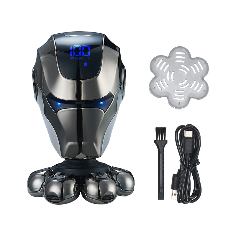 New Full Body Washable Shaving Head Haircut Men Shaving Head Seven Blade Electric Shaver