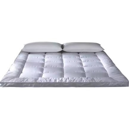 Skin-Friendly Fabric Square Quilting Luxury Down Fill Bed Mattress Topper