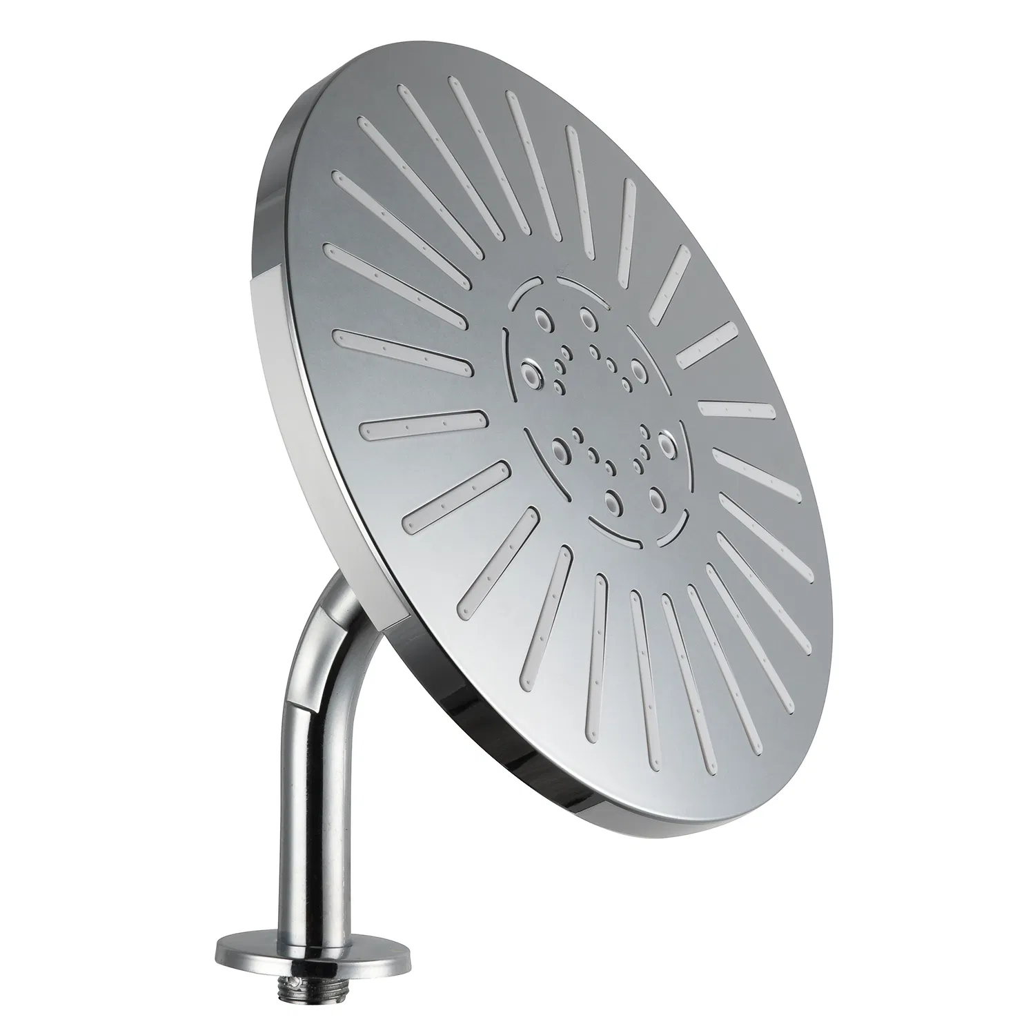 Chrome ABS Shower Head Round Handheld Rain Plastic Shower Nozzle with 3 Functions Overhead Shower