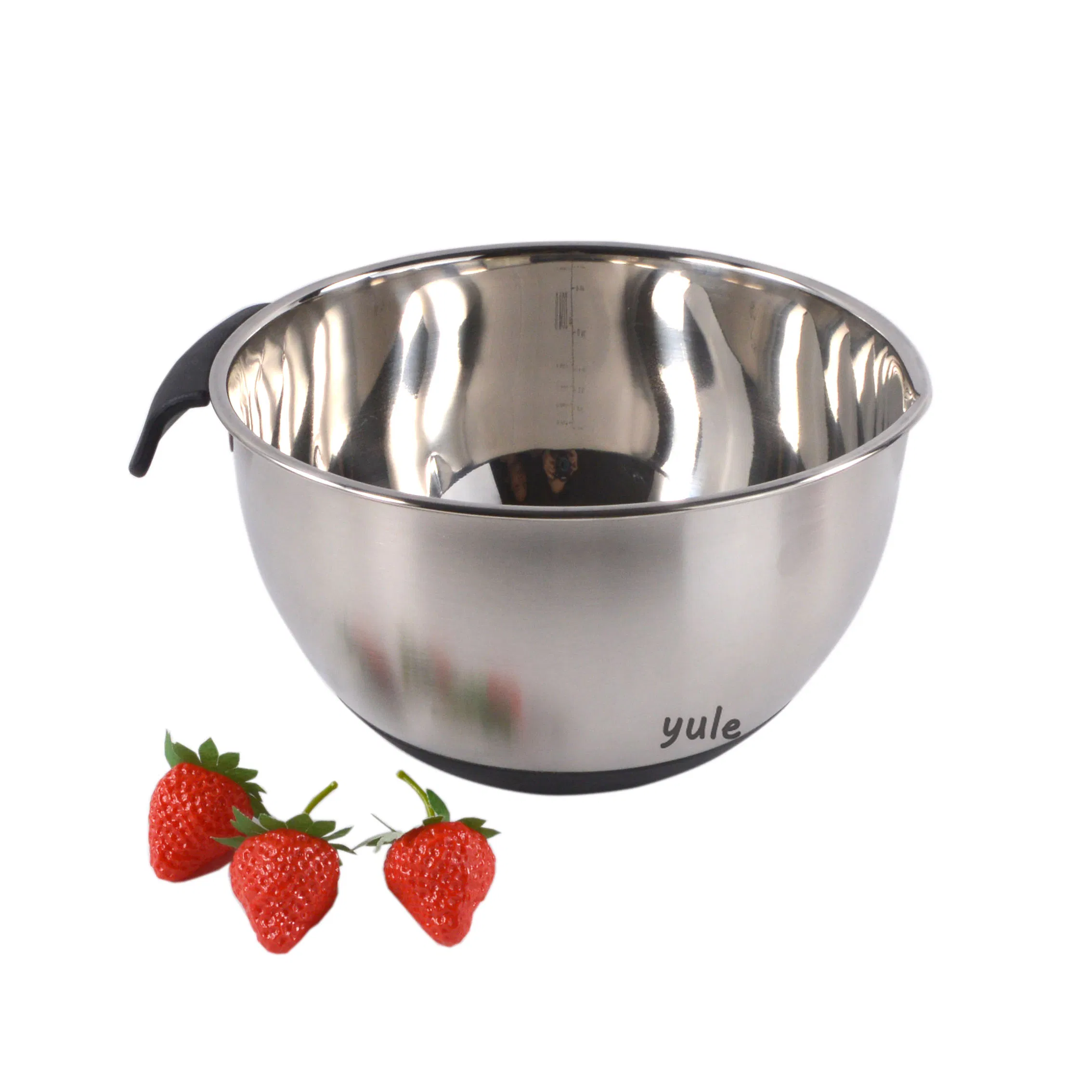 Black Color Short Handle Stainless Steel Mixing Bowl