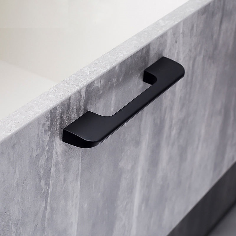 Aluminium Long Wardrobe Handles Modern Bedroom Furniture Handles Bow Curved Arch Pull