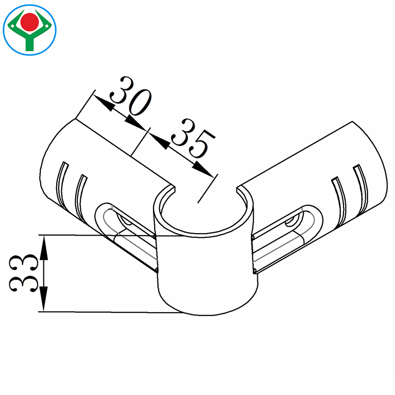 Ysp-3 Black High Quality Durable Single Metal Outer Corner Joint Manufacturer in China