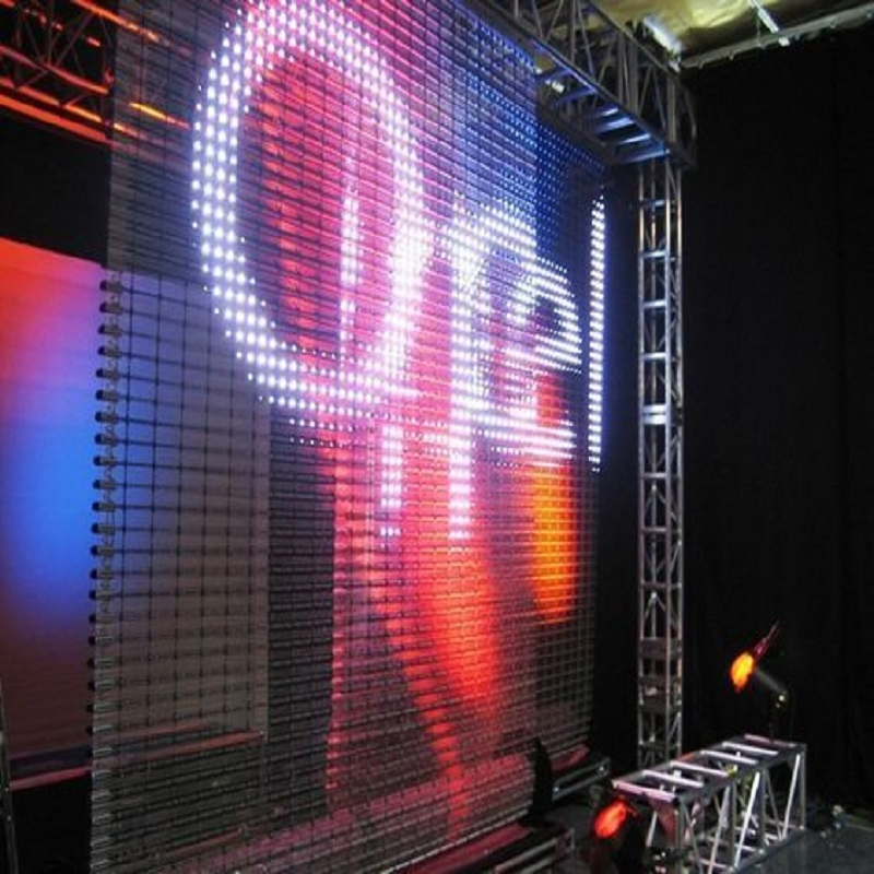 Self-Adhesive Advertising Digital Billboard Flexible Soft Curved Curtain Flexible Transparent Display for Glass