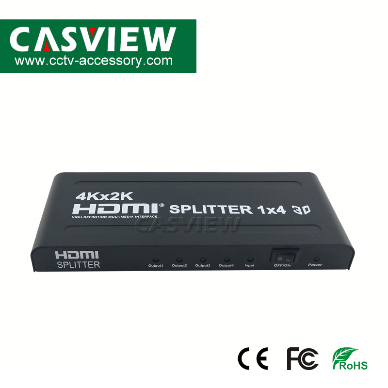 HDMI-сплиттер 1x4 4K, черный