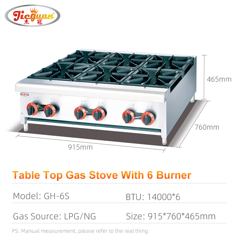 Wholesale Gas Burner Stove 6 Burners Standard Kitchen Appliance