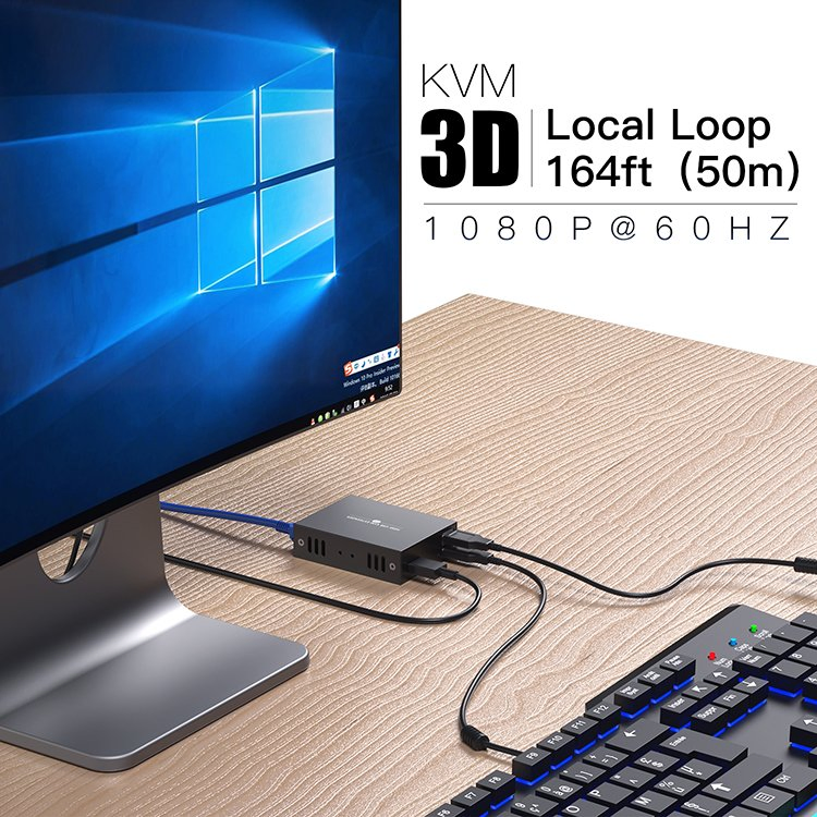 USB KVM-удлинитель 1080P 60 Гц по CAT6