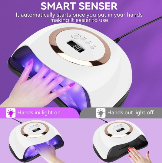 Nail Lamp Nail Salon 168W Quick-Drying Nail LED Drying Machine