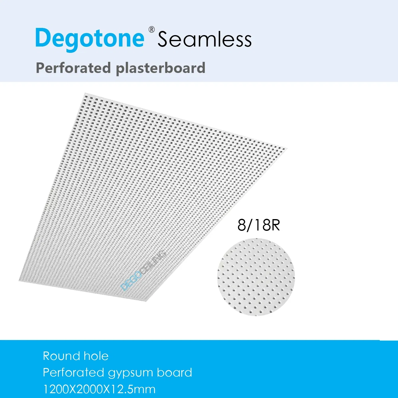 Perforated Acoustic Gypsum Board and Suspension Metal Grid System