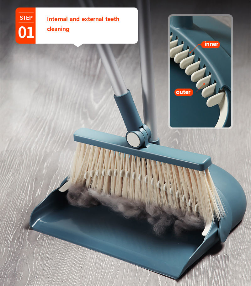 Brooms and Dustpan Set with Long Handle
