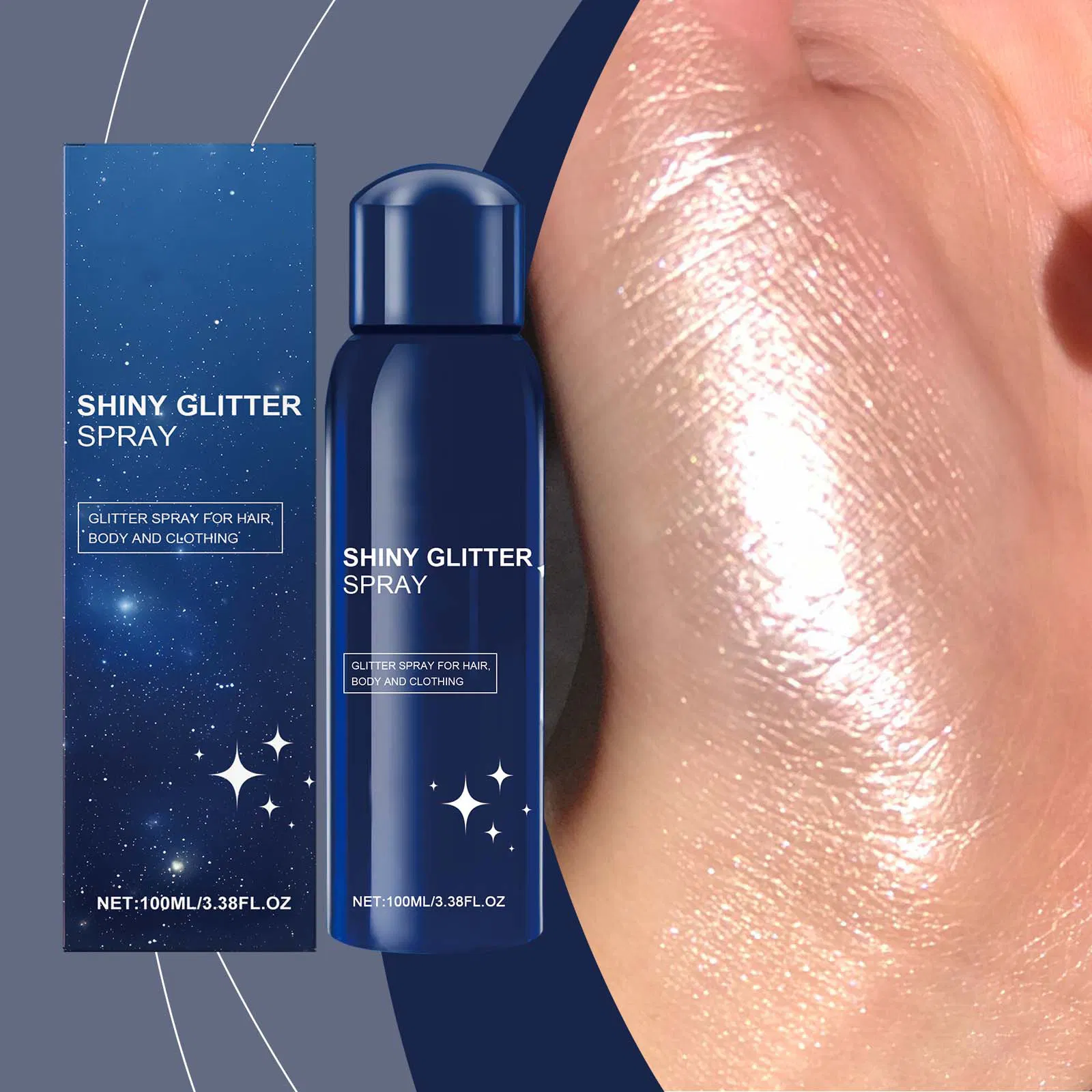 OEM/ODM Glow Natural Organic Shimmer Glitter Body Oil Private Label Rose Gold Shimmering Body Oil Spray