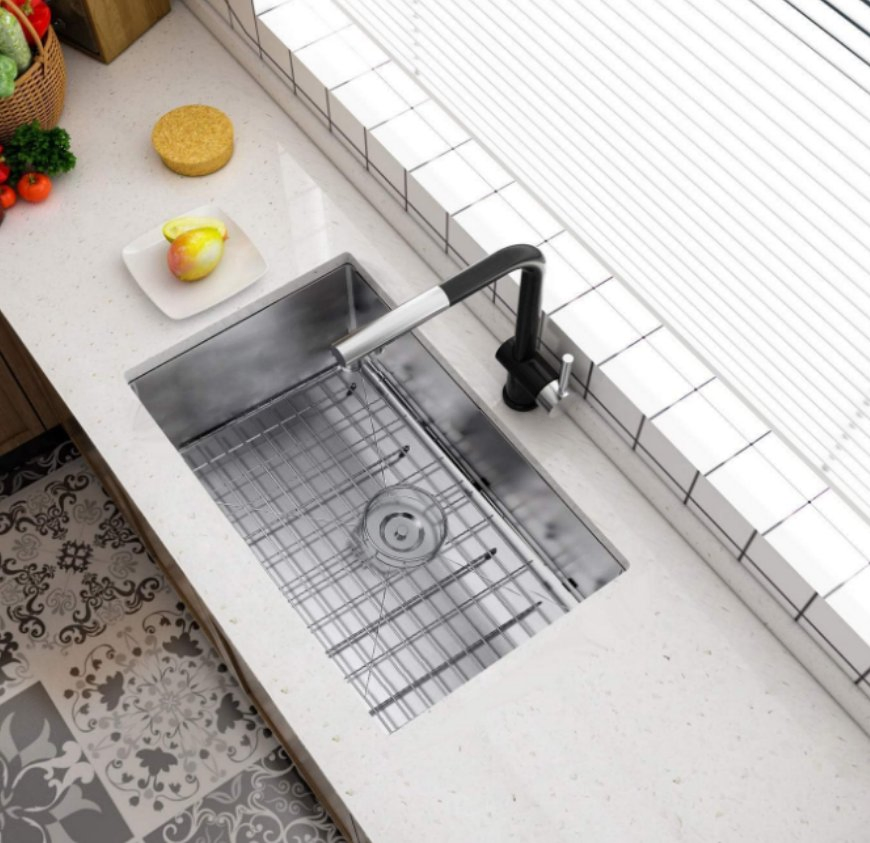 3mm Thickness Thickened Kitchen 304 Commercial Stainless Steel Sink Large Single Sink Undermount Stainless Steel Handmade Sink Kitchen Sink