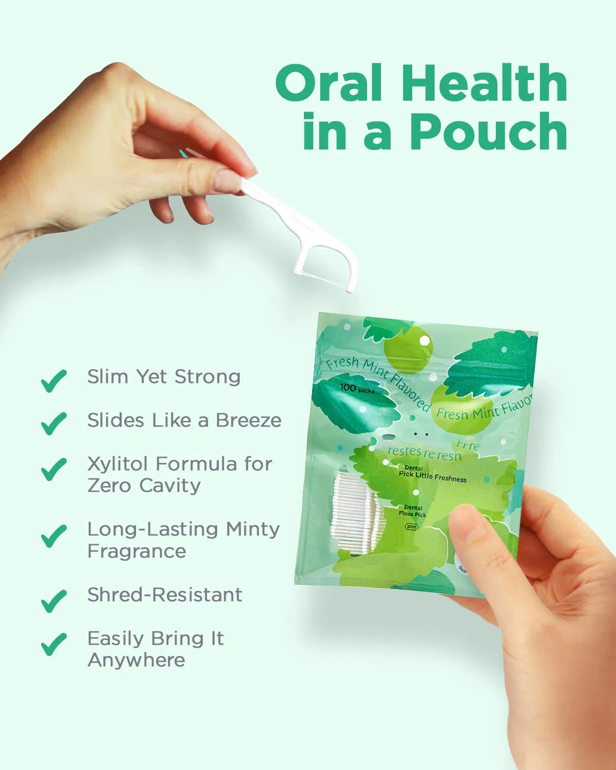 China Factory Dental Floss Pick for Oral Care