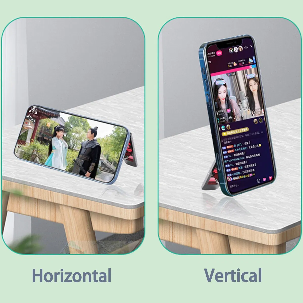 Metal Alloy Phone Stand Sticky Foldable Adjustable Angle Artisan