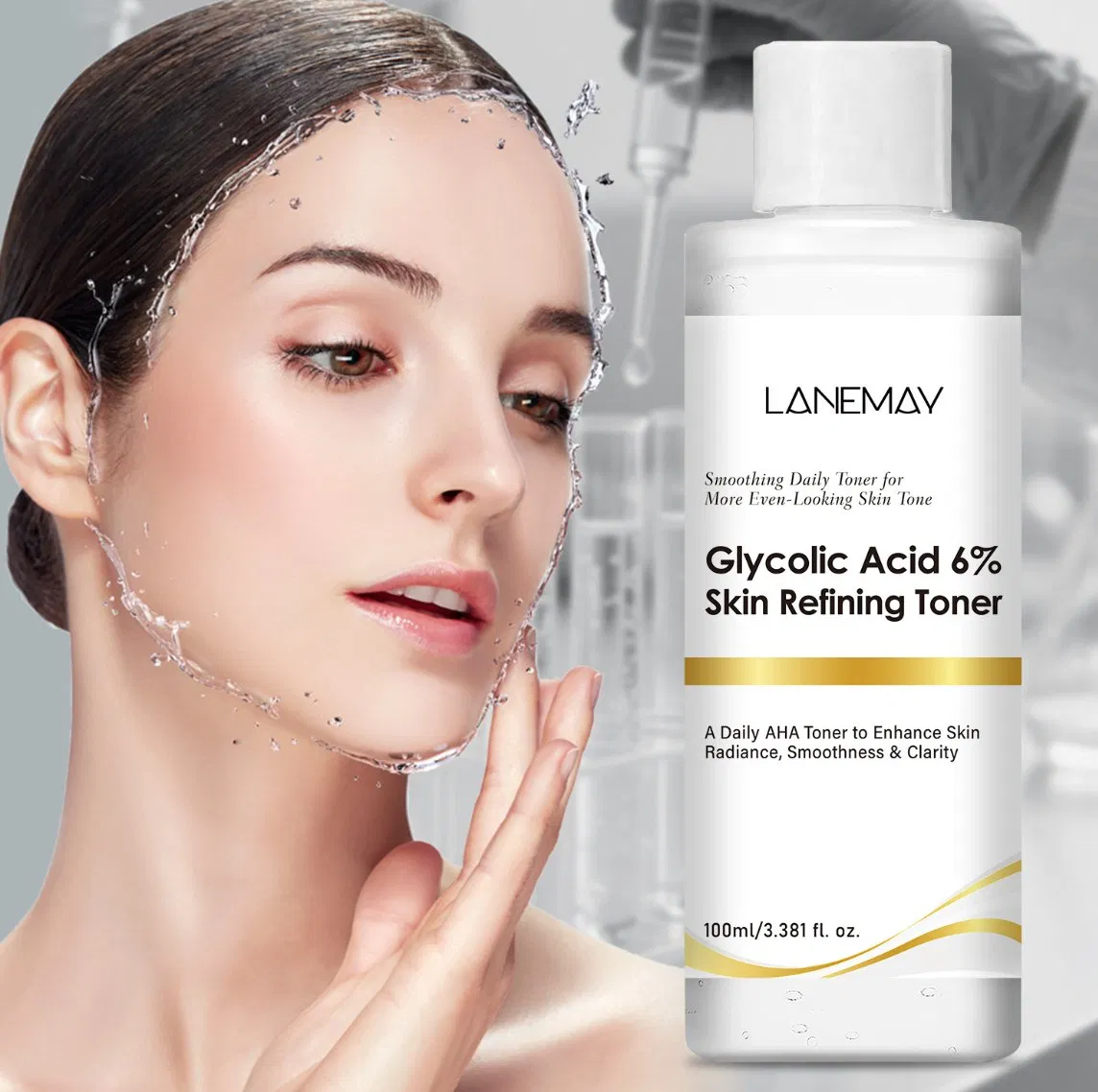 Cleanse and Tighten Pores Oil Control Soften Smooth Moisture Remove Dead Skin Salicylic Acid Aha Toner Skin Toner Anti-Aging Glycolic Acid Toner for Face