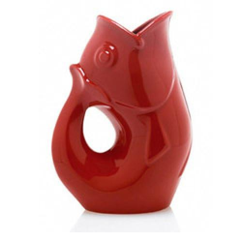 Ceramic Fish Shaped Beverage Pitcher Gurgle Pot Gluggle Jug