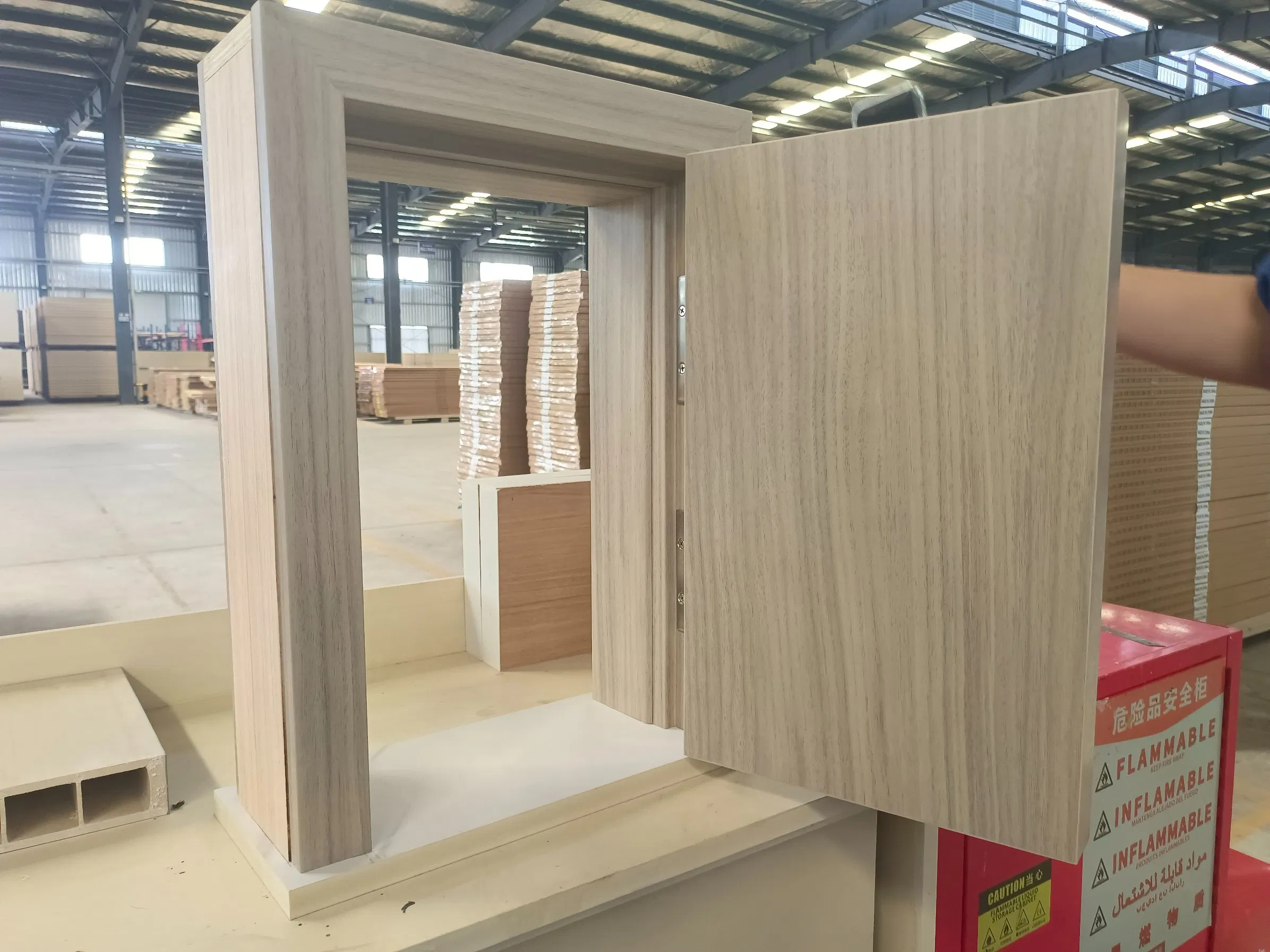 WPC Interior Door Film Wrapping Painting Finish 2030mm Water Content 0.2%-0.3%
