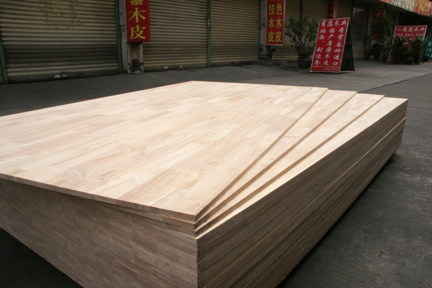 1220*2440mm Rubberwood Finger Joint Board Lumber for Korea Market