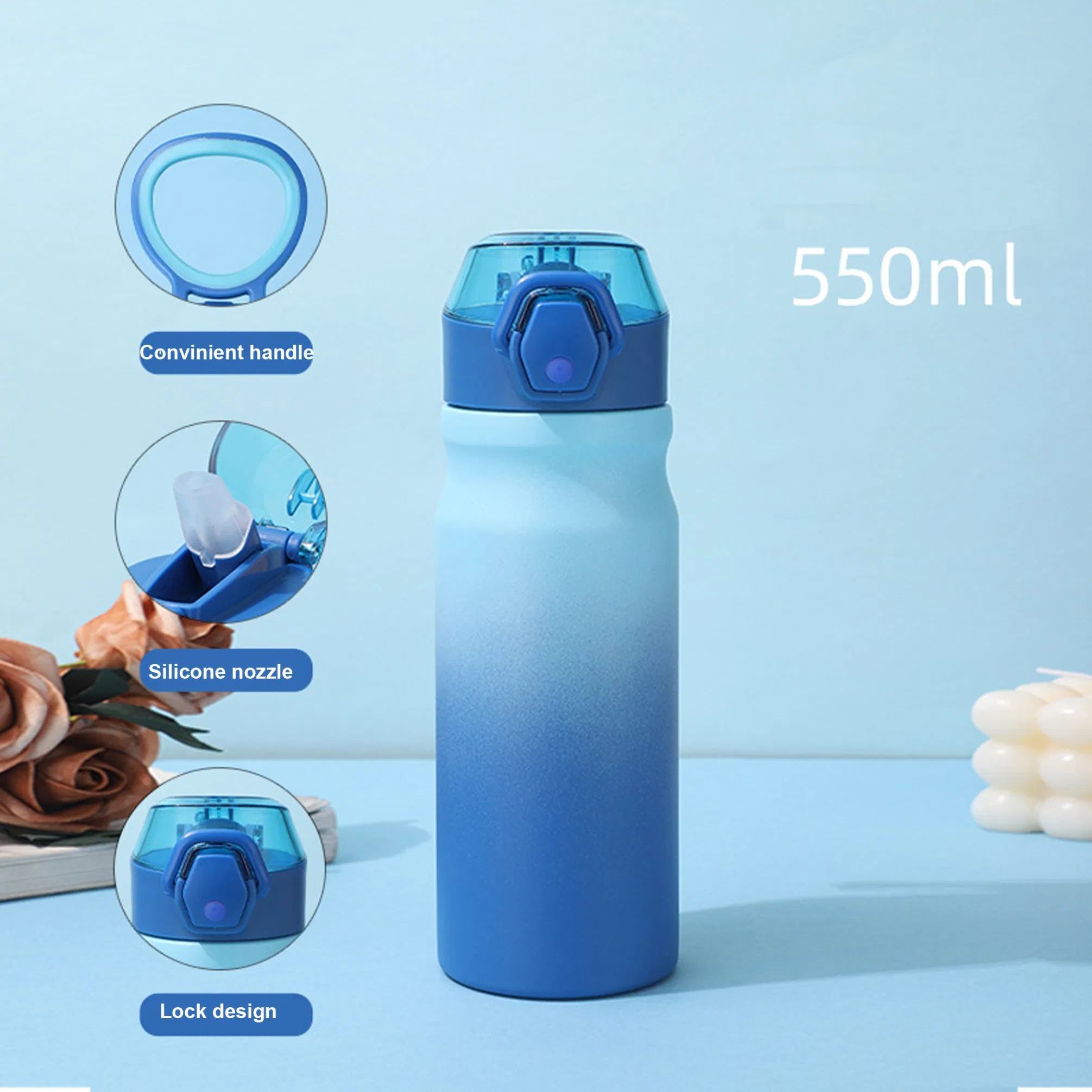 New Large Capacity Gradient Color Double Wall Stainless Steel Vacuum Flask