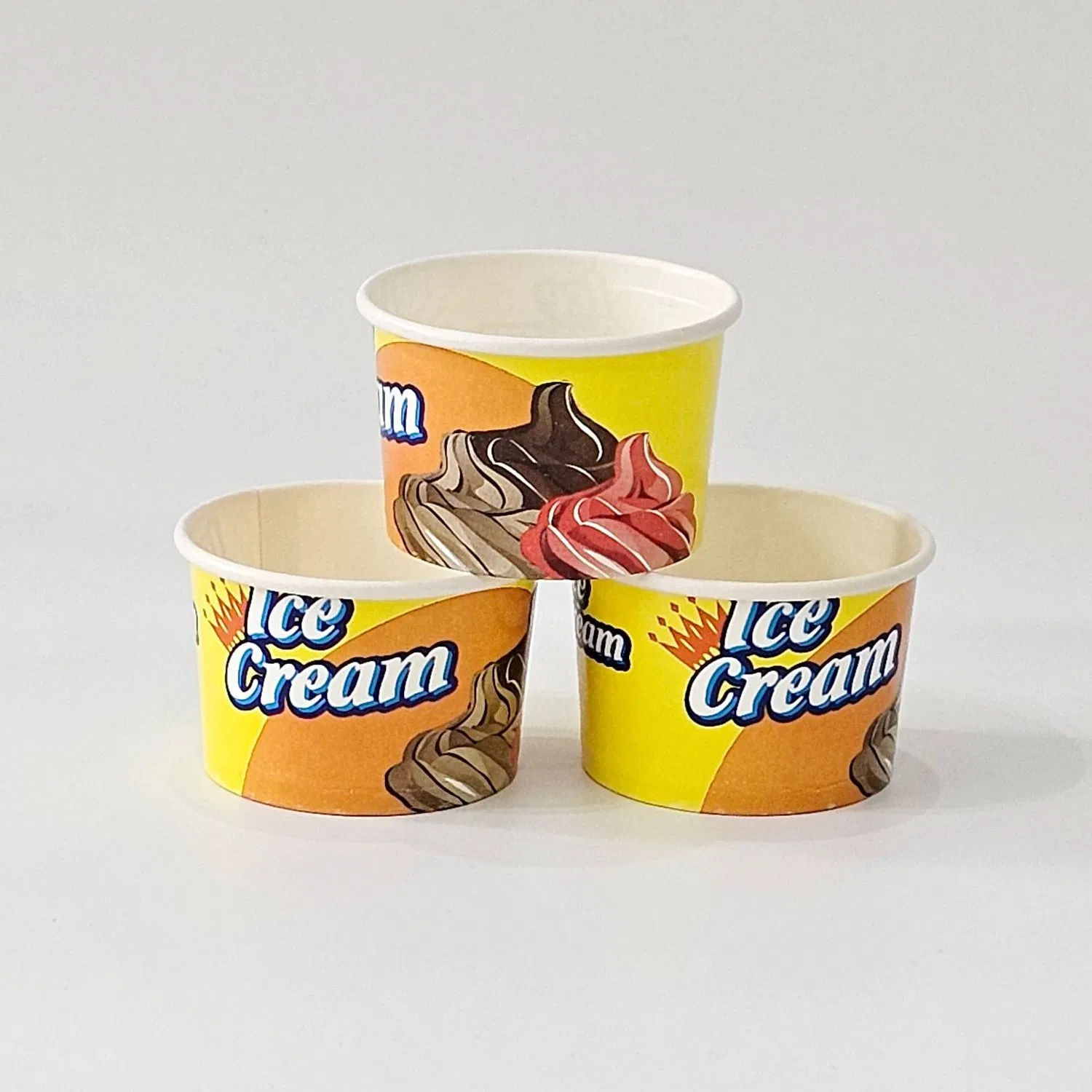 Disposable PE Coated Customized Design Paper Ice Cream Cup
