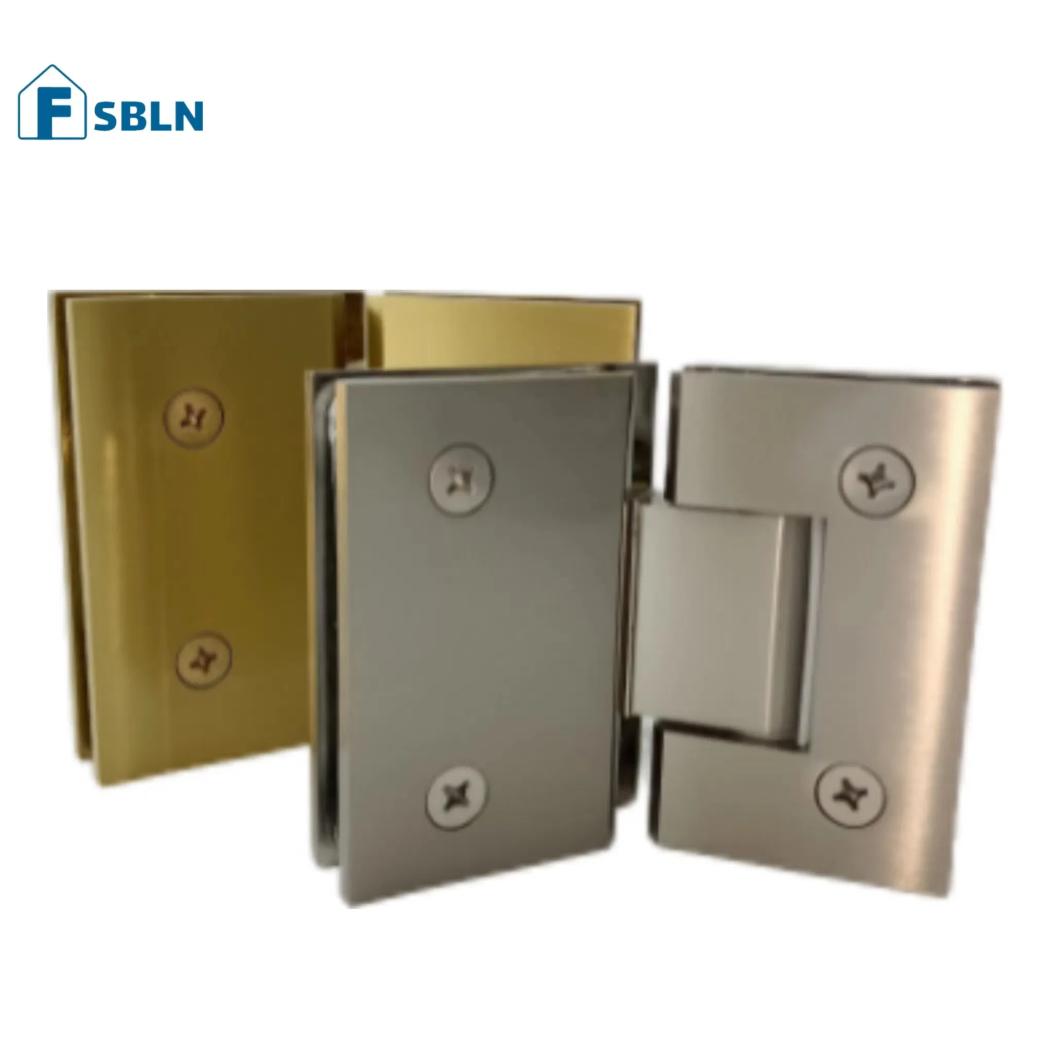 Bathroom Hardware Fitting Hinges Bevel Edge Glass Shower Door Hinges for Glass to Glass