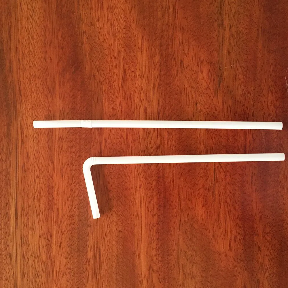 Recyclable Plastic Flexible Straws with Bulk Package for Tea, Cocktail, Juice and Other Drinks