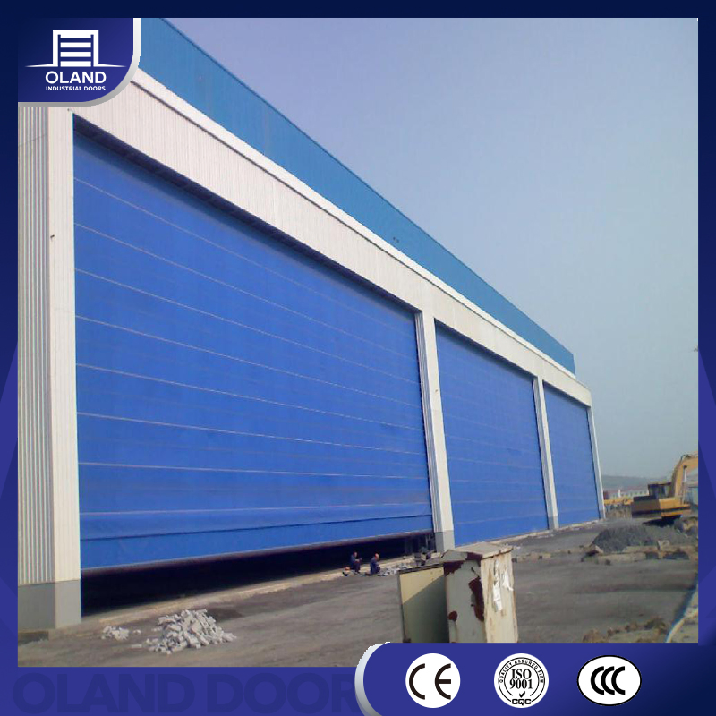 High Quality Windproof PVC Fabric Hangar Door Automatic Customized Size Mega Fabric Doors Flexible Giant Mining Hangar Door for Airport or Workshop Warehouse