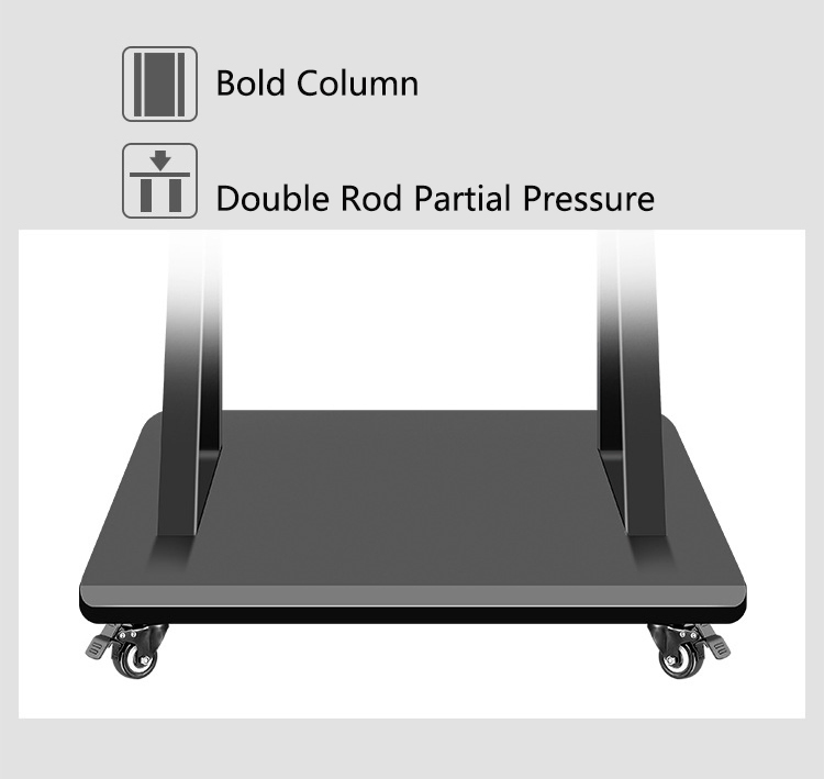 Bnt Indoor Outdoor Universal 32"-70" Mobile LCD TV Cart Trolley Floor Stand TV with 360 Degree Rotating Brake Wheels