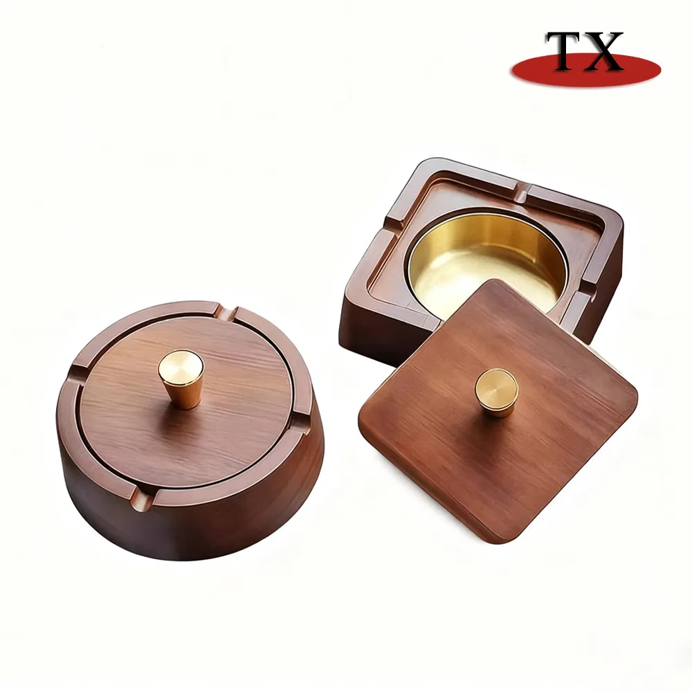 Custom Metal Ashtray Round Square Zinc Alloy Die Casting Embossed Logo