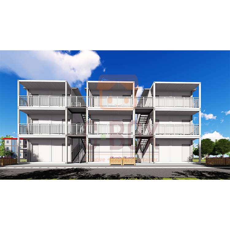 Cbox Apartment Design Q235B Steel Galvanized Paint Anti-Rust Glass Wool Cement Fireproof Material Detachable Container House