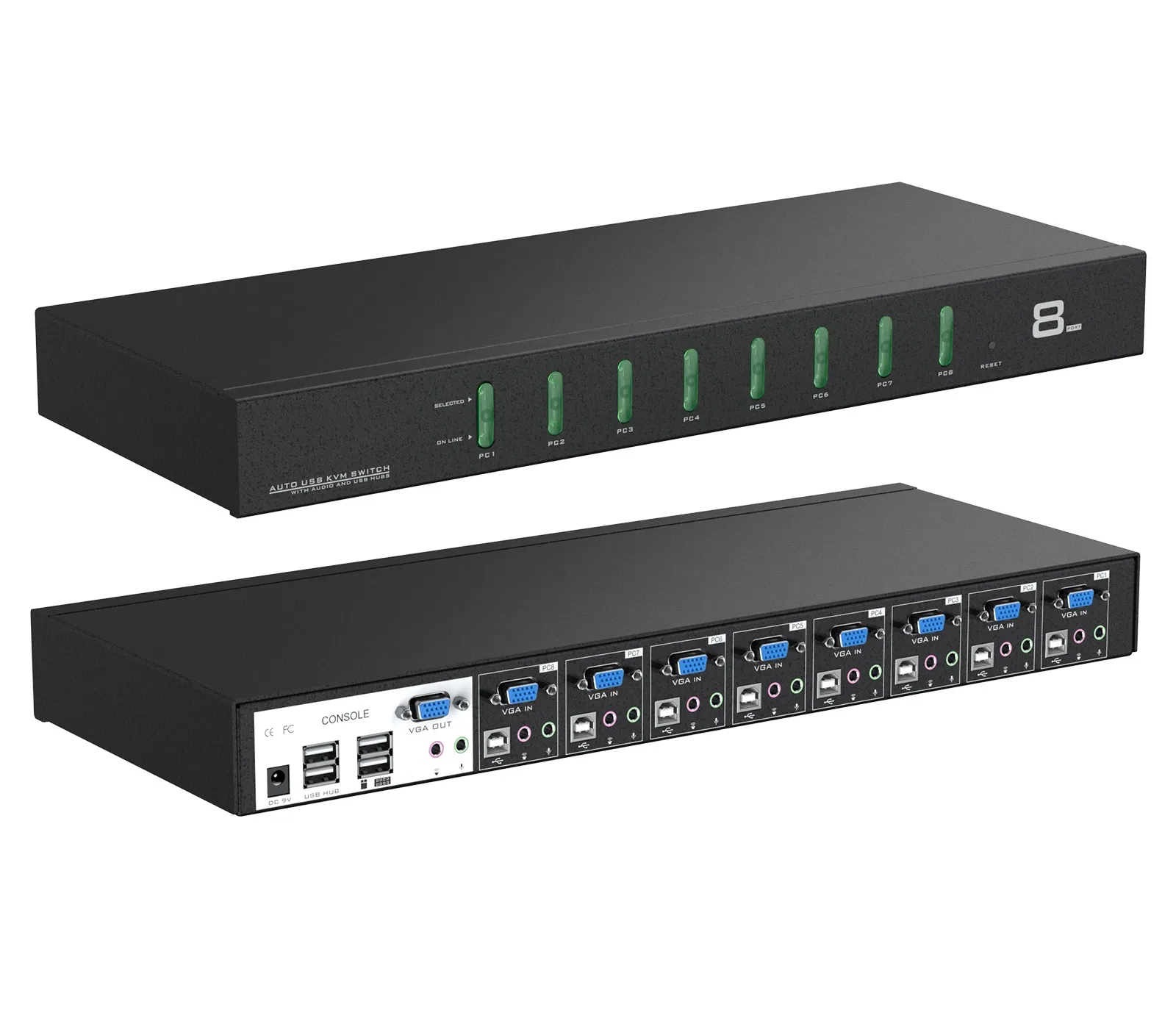 16-портовый KVM-коммутатор HDMI 4K@60Hz с аудио