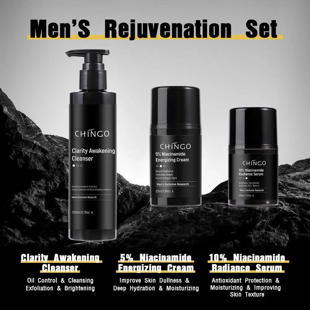 Organic Oil Control Acne Removal Deep Cleaning Moisturizing Men Skincare Set