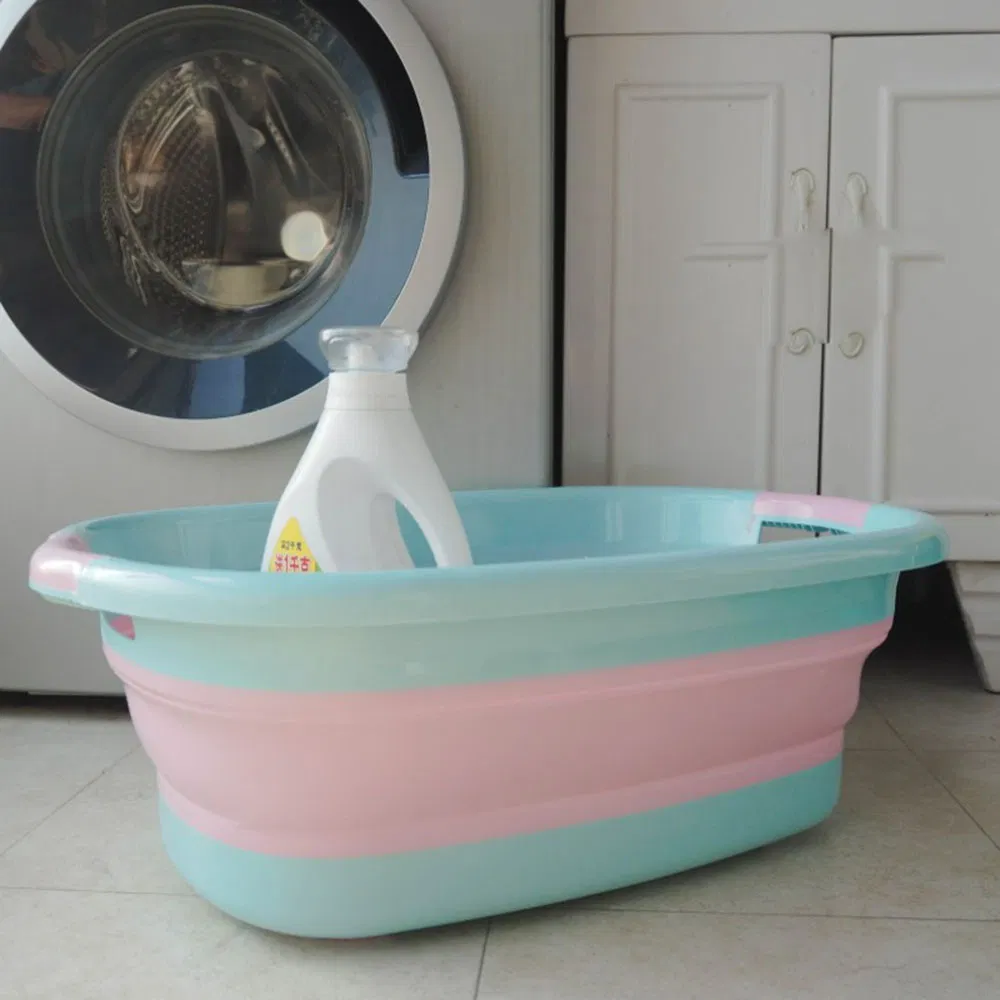 Quality Guaranteed Silicone Folding Soaking Baby Laundry Tub Portable Bathtub