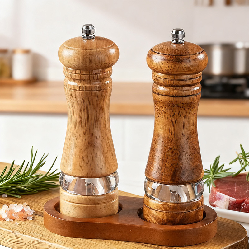 Мельница для перца ручная, регулируемая, с подставкой