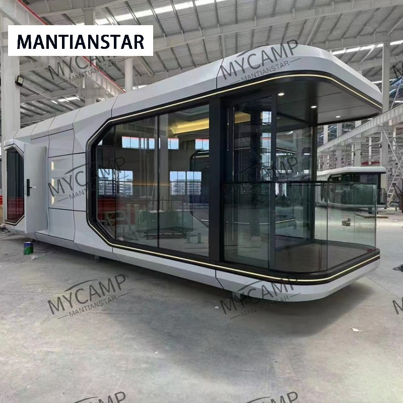 Smart System Prefabricated Trailer Vessel Container Space Capsule House for Camping