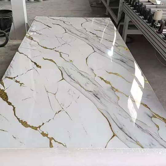 Laminate Panel UV Coating Marble Sheet 4mm Plastic PVC
