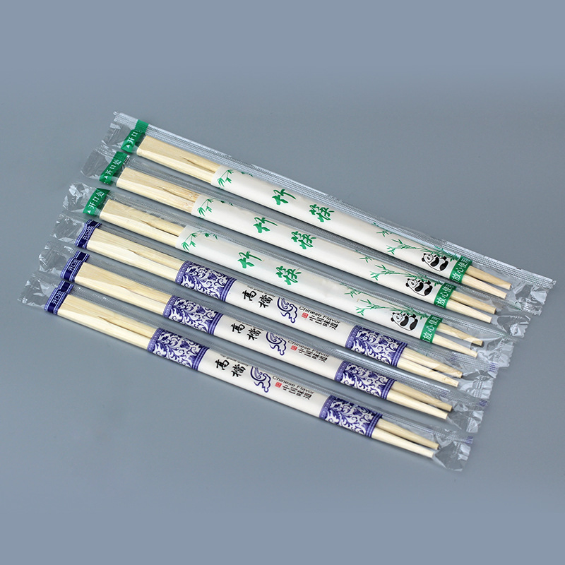 Wholesale Custom Logo Paper Sleeve Food-Grade Sushi Chopstick Bamboo Disposable Chopsticks
