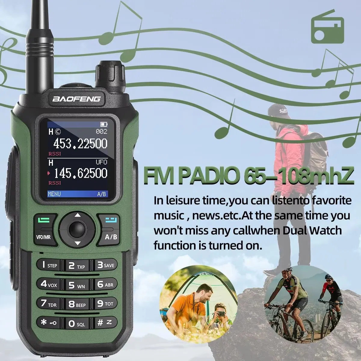 Рация Baofeng UV-21 PRO V2, двухдиапазонная