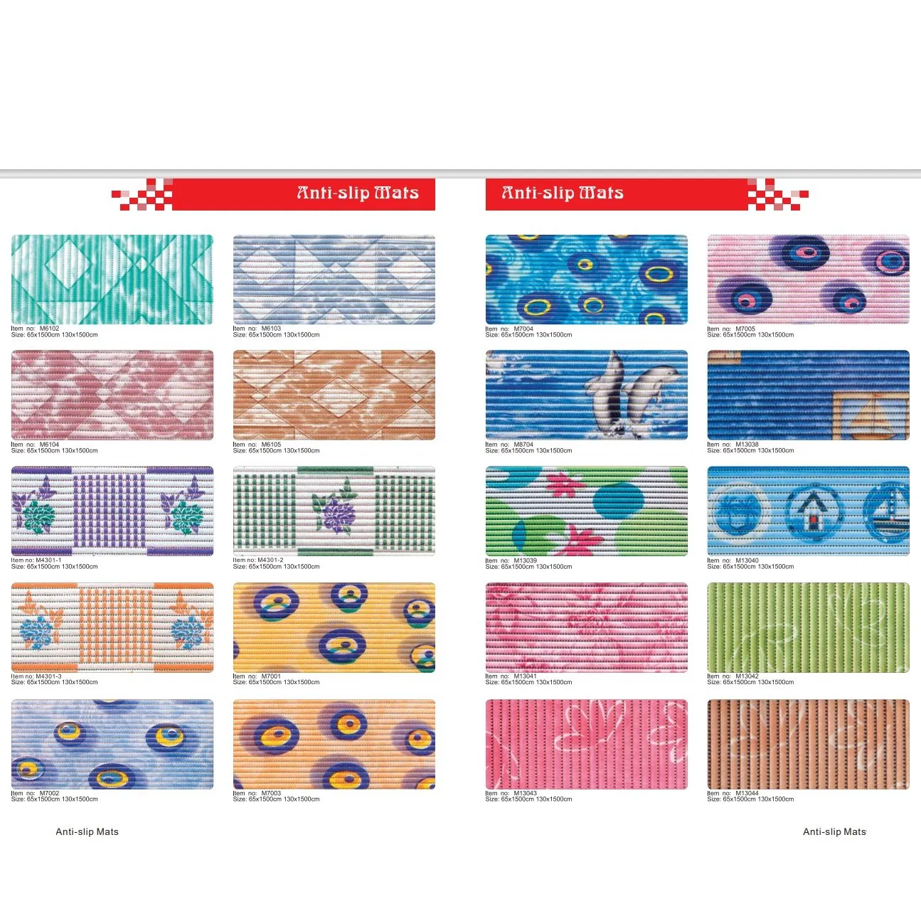 PVC Anti Slip Printed Mat in Roll Packing