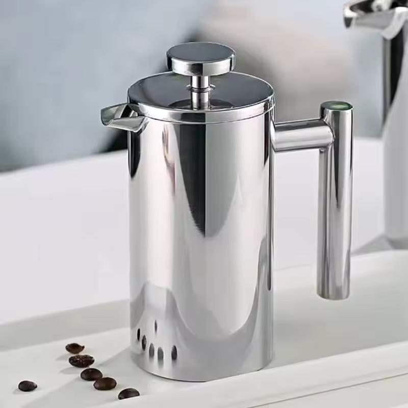 Food Grade Espresso Tools Stainless Steel Insulated French Coffee Pot Tea Press Coffee Maker