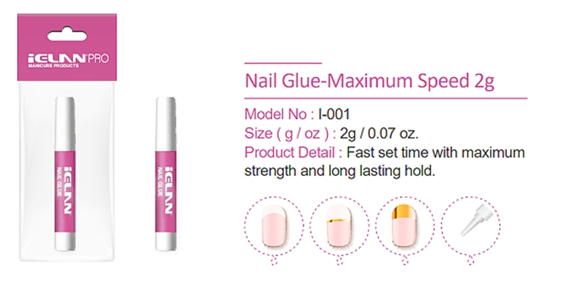 Anti-Clog Compact Extra Hold Quick-Dry Low Blooming Gentle Nail Foil Adhesive