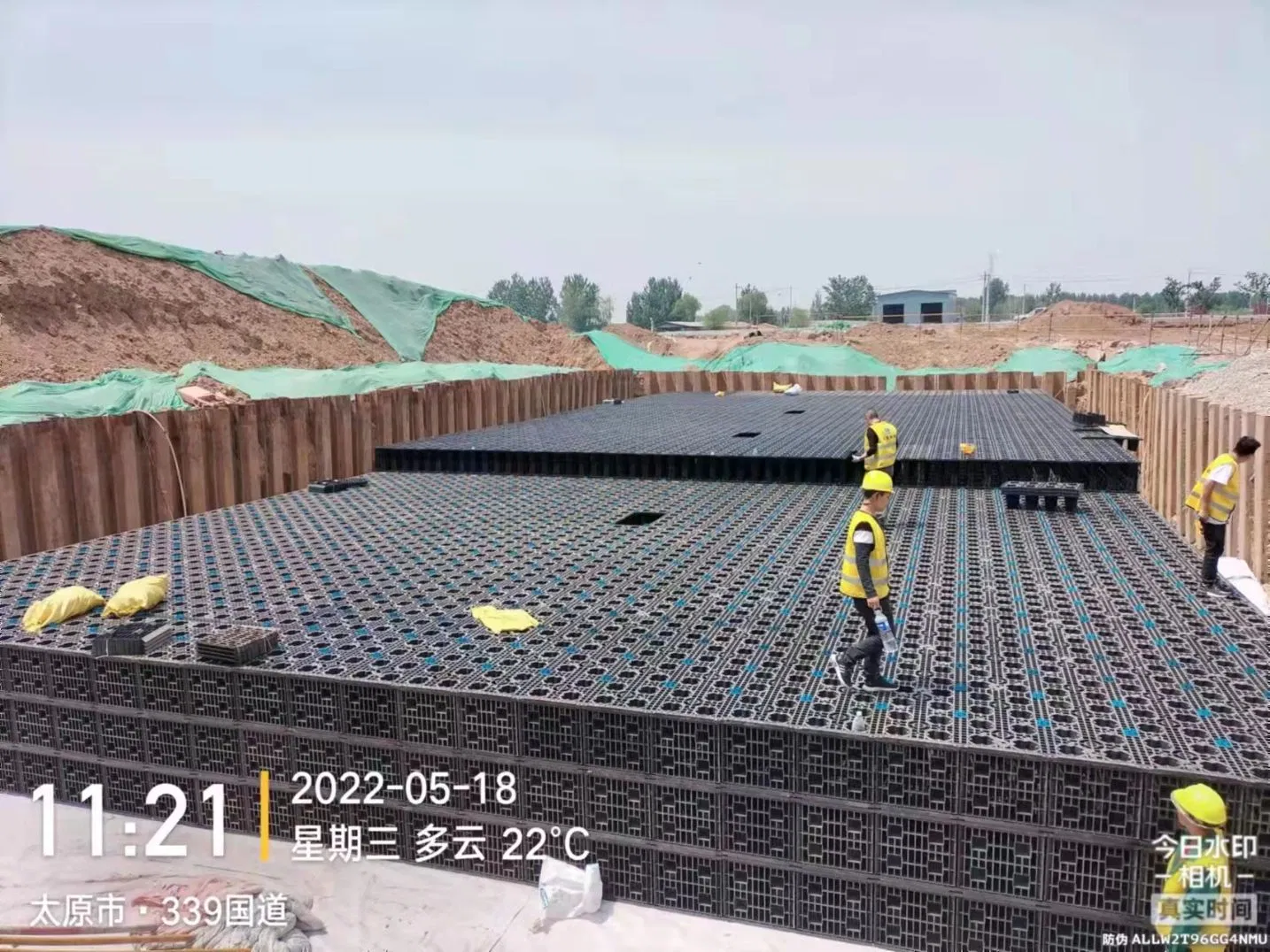 40ton 50tons Storage Tank Stormwater Geocelluar Crate Plastic PP Rain Water Storage Module System