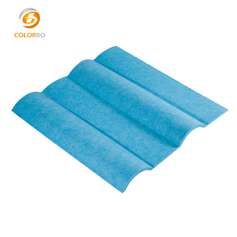 4D PET Embossed Panel Sound-Absorbing Board Wave Acoustic Panel