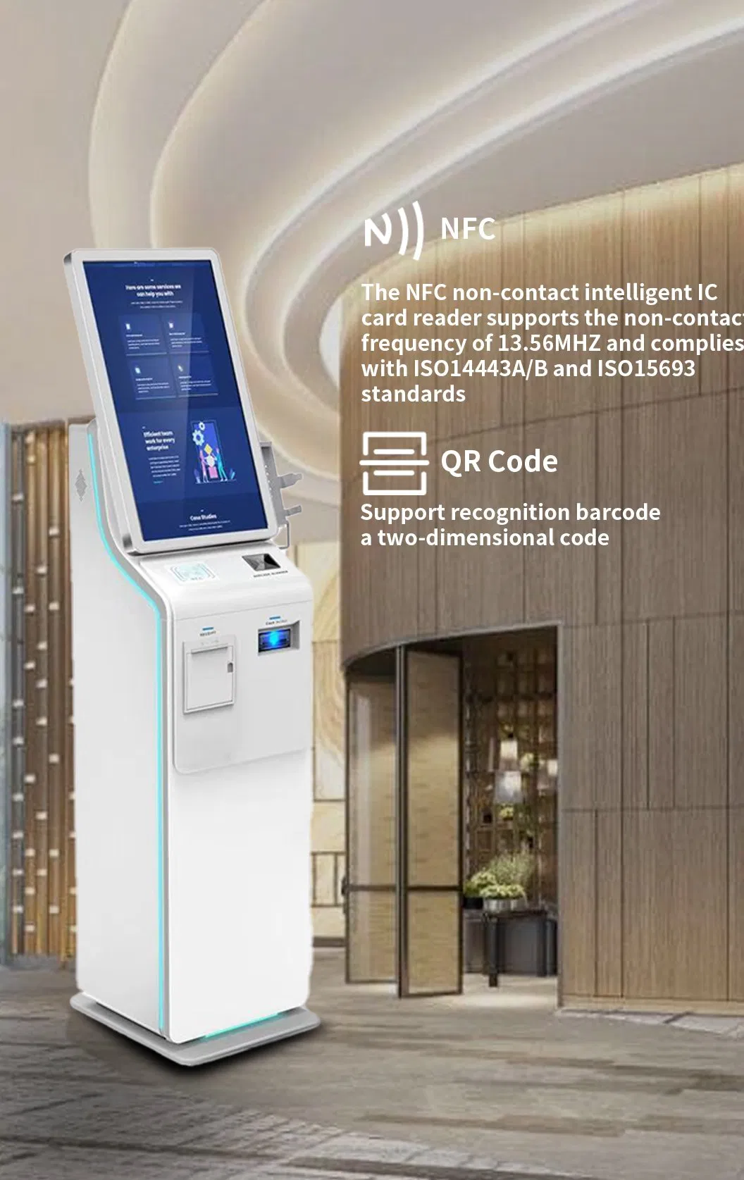 21.5 23.8 27 32 Inch Cash Acceptor Payment Kiosk Self Check in Kiosk Payment Cash Hotel Payment Kiosk Bill Collector