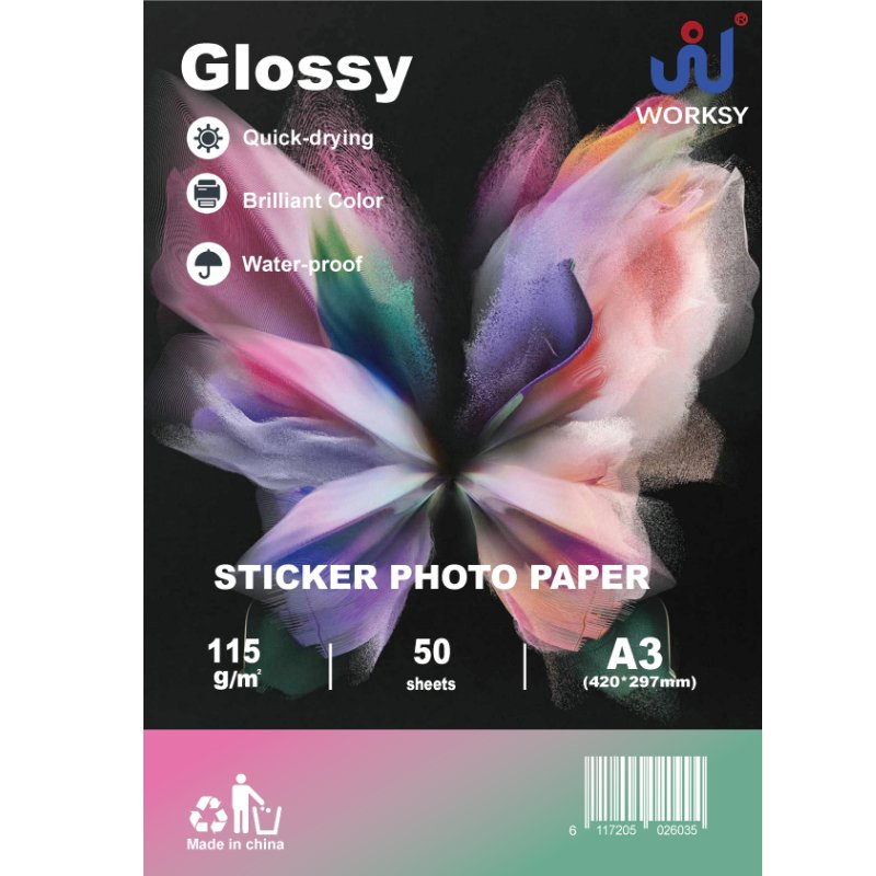 Waterproof Self Adhesive Glossy Photo Paper Inkjet Printer 115/135g/150GSM