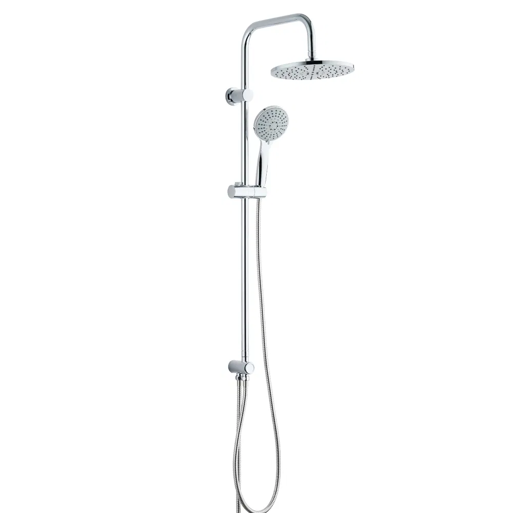 Bathroom Faucet Accessories Adjustable Wall Mounted High Pole Rain Shower Column Top Shower Head Set