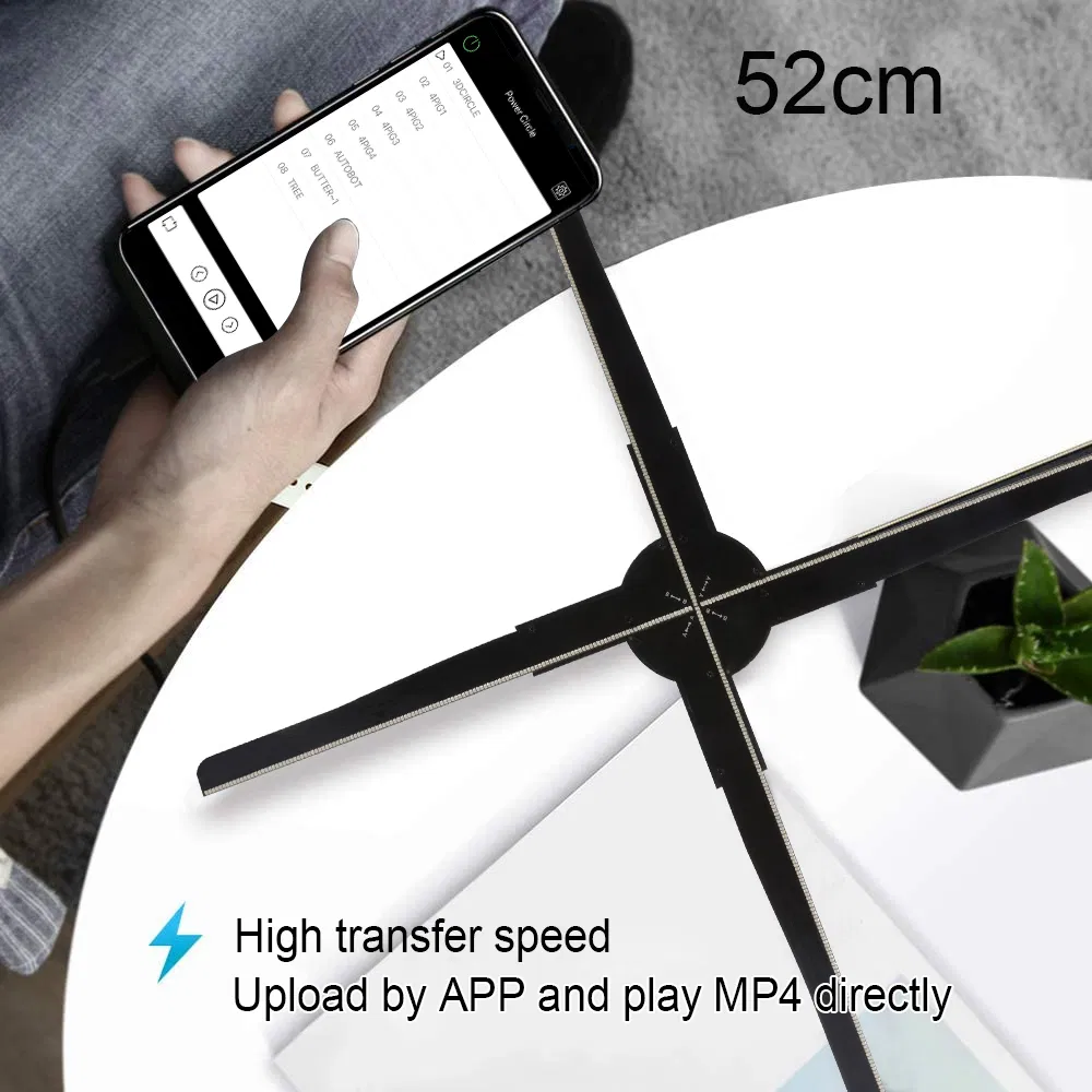 3D голографический вентилятор для рекламы с 4 лопастями