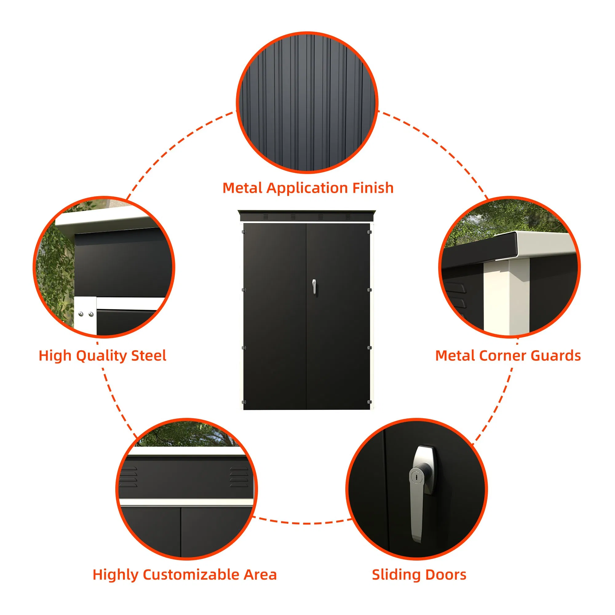 Waterproof UV-Resistant Garden Storage Shed Outdoor Bike Storage Shed