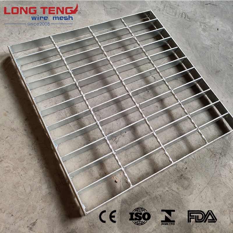 Hot-DIP Galvanized Steel Grating Cover Plate Platform Step Plate Drain Trench Cover Rain Water Drain Grille Steel Grating
