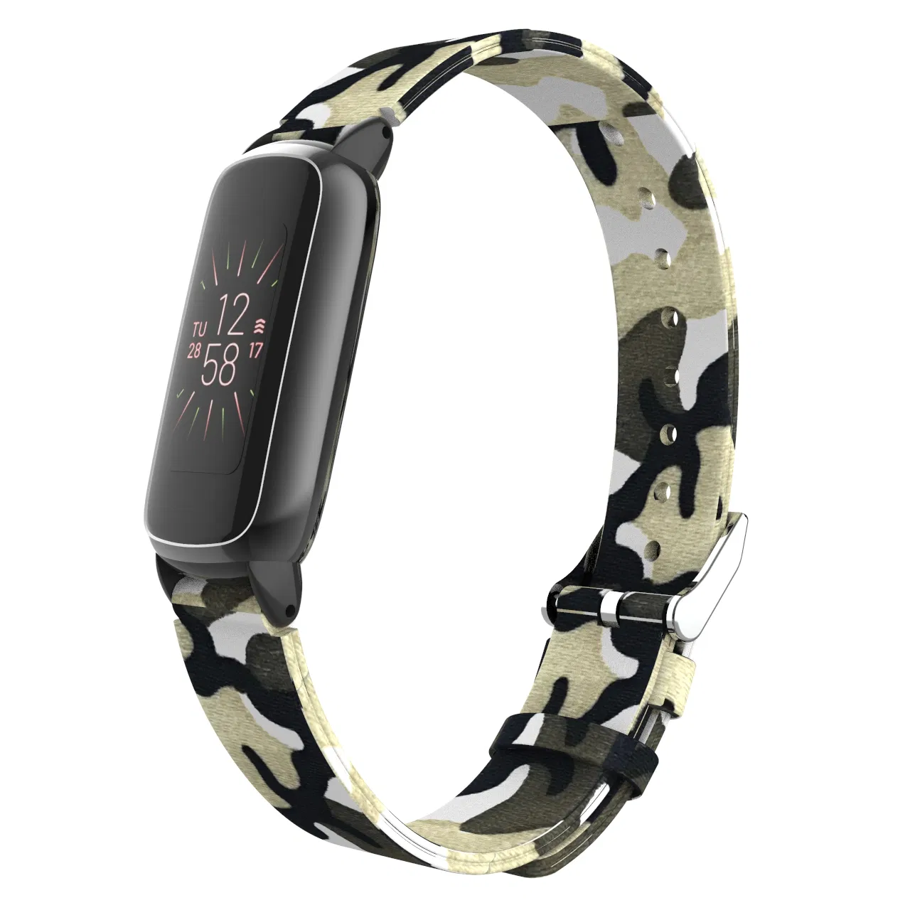 Denim Canvas Wristband Sports Strap Soft Breathable Watch Band Replacement for Fitbit Luxe